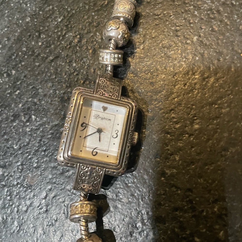 Brighton Silver Rectangular Watch With Decorative… - image 4